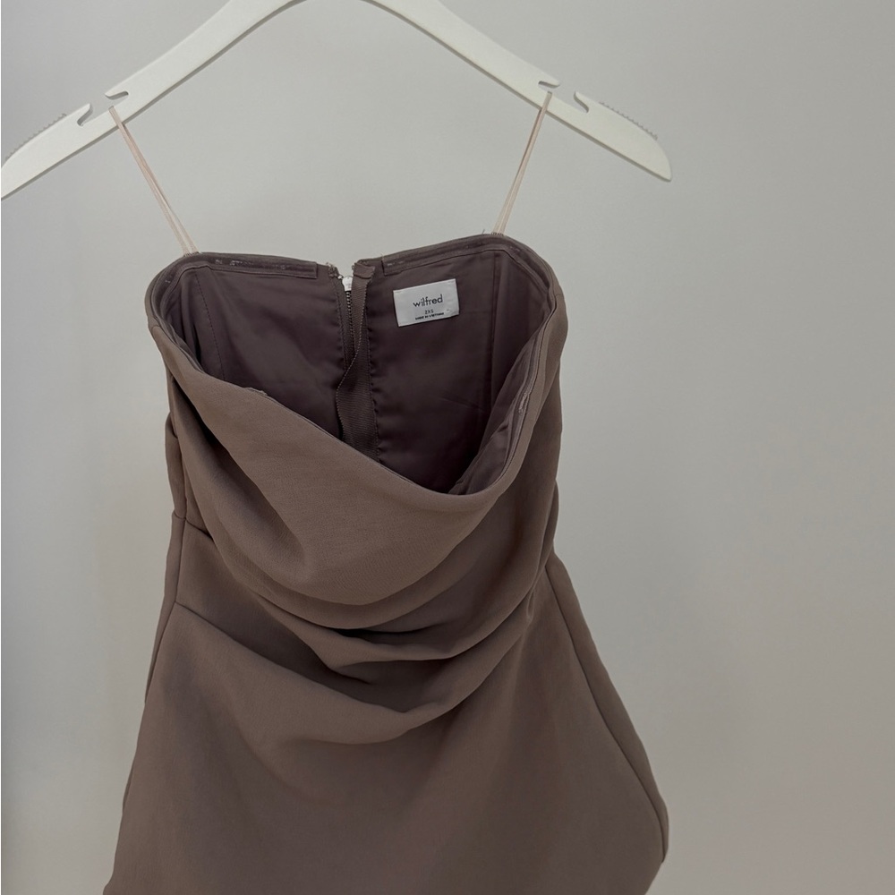 Wilfred Strapless Taupe top